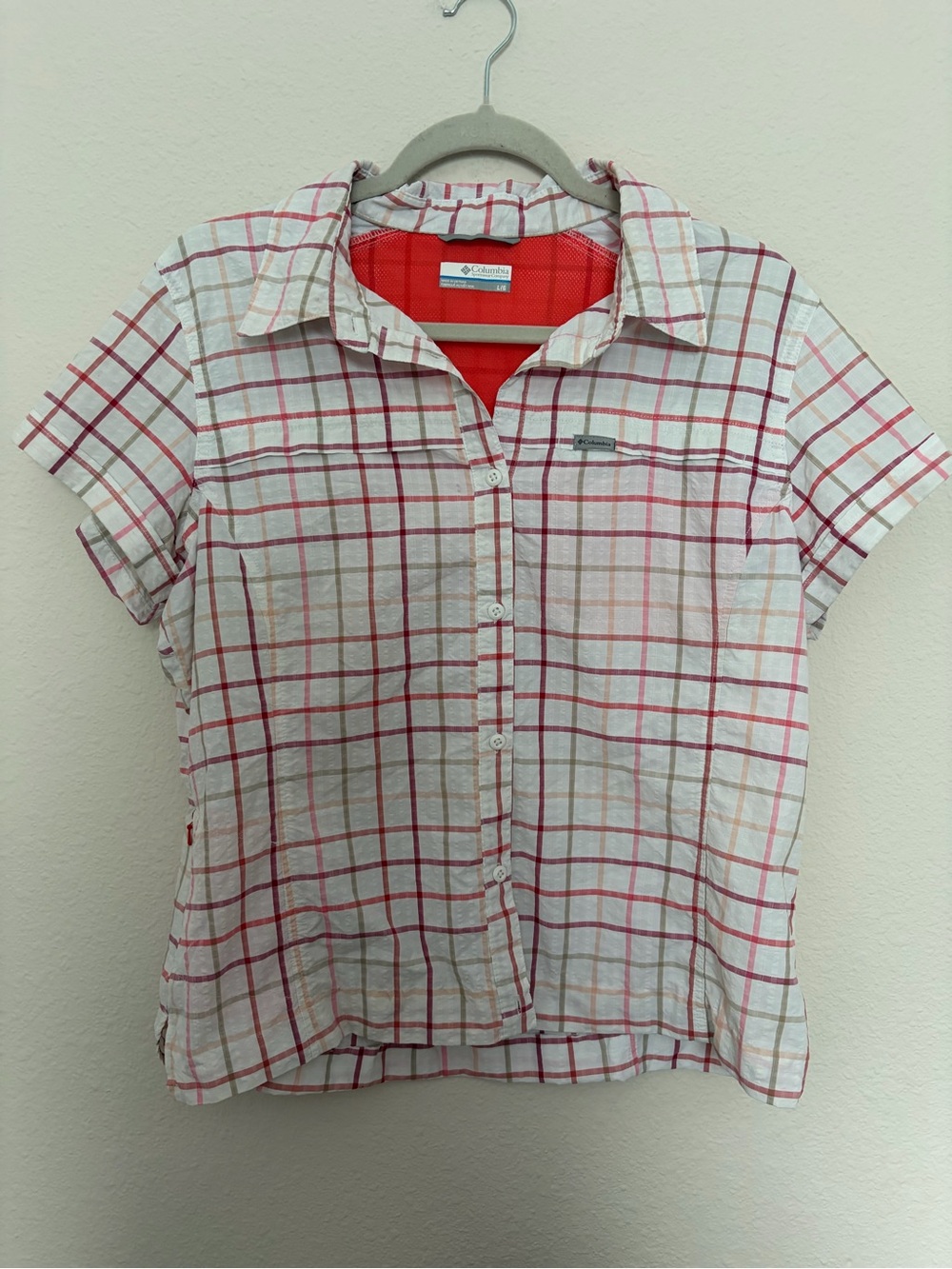 Columbia Women’s Multicolor White Plaid Button-Up Shirt